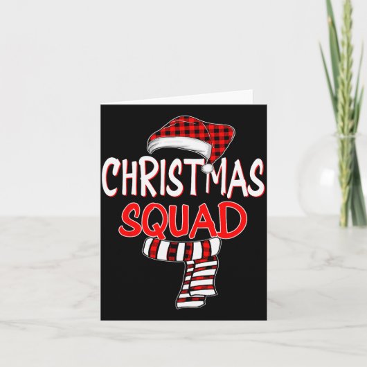 Funny Christmas Santa Claus Red Plaid Shirt, Chris Kaart (Voorkant)