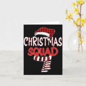 Funny Christmas Santa Claus Red Plaid Shirt, Chris Kaart (Gele Bloem)