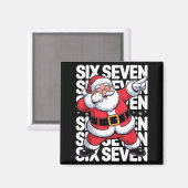 Funny Christmas Santa Dabbing Xmas Dab Six Seven 6 Magneet (Voorkant / Achterkant)