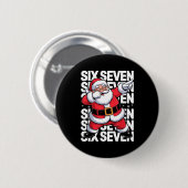 Funny Christmas Santa Dabbing Xmas Dab Six Seven 6 Ronde Button 5,7 Cm (Voorkant /achterkant)