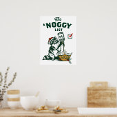 Funny Christmas Santa Drink Rum Eggnog Poster (Keuken)