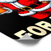 Funny Christmas Santa Drinking Beer Wonderful Time Poster (Hoek)