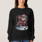 Funny Christmas Santa Playing Ice Hockey Xmas  Trui (Voorkant)