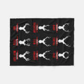 Funny Christmas Santa Reindeer List Pajamas For De Fleece Deken (Voorkant (Horizontaal))