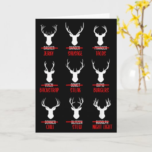 Funny Christmas Santa Reindeer List Pajamas For De Kaart (Gele Bloem)