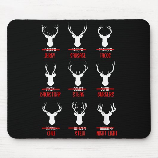 Funny Christmas Santa Reindeer List Pajamas For De Muismat (Voorkant)