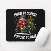 Funny Christmas Santa Riding Motorcycle Bike Biker Muismat (Met muis)