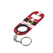 Funny Christmas Santa Sleutelhanger flesopener Mini Flessenopener (Achterkant Gekanteld)