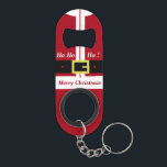 Funny Christmas Santa Sleutelhanger flesopener Mini Flessenopener<br><div class="desc">Sleutelhanger Flesopeners met Merry Christmas - Sinterklaas - Cadeaus voor iedereen - Fun Gift - Rood - Kies / Voeg uw unieke tekst / naam / kleur - Maak uw speciale cadeau - Formaat wijzigen en verplaatsen of verwijderen en toevoegen van elementen / tekst met aanpassingstool! Ontwerp door MIGNED. Zie...</div>
