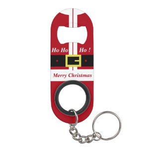 Funny Christmas Santa Sleutelhanger flesopener Mini Flessenopener