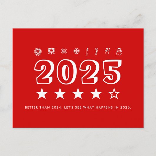 Funny Christmas Santa typography Briefkaart (Voorkant)