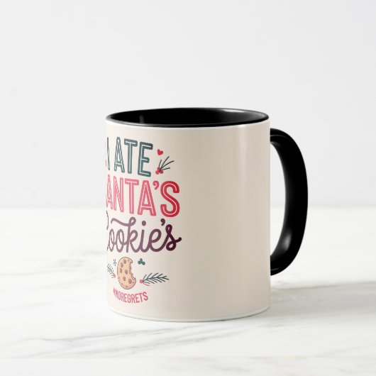 Funny Christmas Santa's Cookie Coffee Mug Mok (Voorkant rechts)