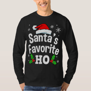 Funny Christmas Santa's Favoriete Ho Schattige T-shirt