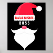 Funny Christmas Santas Favorite Boss  Poster (Voorkant)
