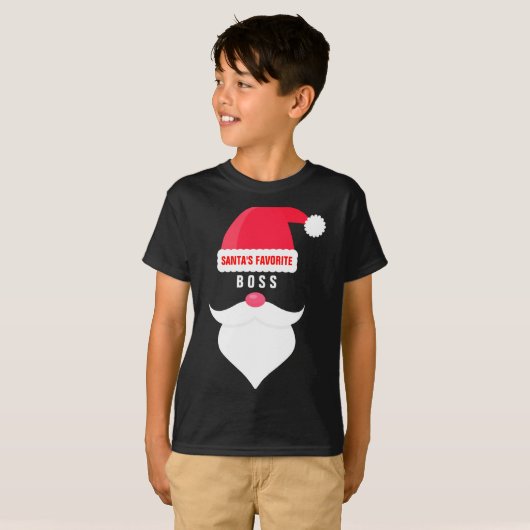 Funny Christmas Santas Favorite Boss T-shirt (Voorkant volledig)