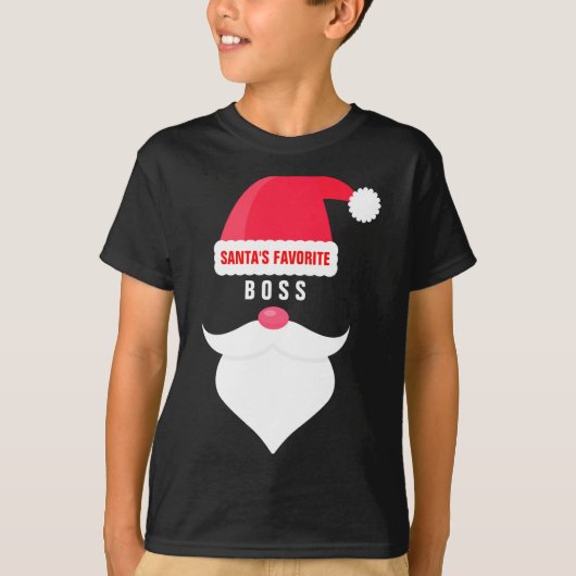 Funny Christmas Santas Favorite Boss  T-shirt (Voorkant)
