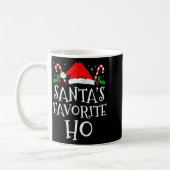 Funny Christmas Santa's Favorite Ho Naughty Pajama Koffiemok (Links)