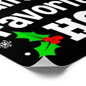 Funny Christmas Santa's Favorite Ho Naughty Pajama Poster (Hoek)