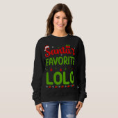 Funny Christmas Santa's Favorite Lolo Schattige Me Trui (Voorkant volledig)