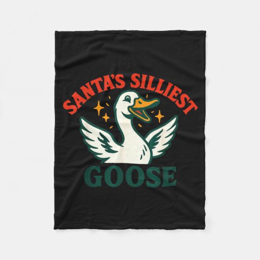 Funny Christmas Santas Silliest Goose Humor  Fleece Deken (Voorkant)