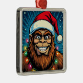 Funny Christmas Sasquatch Bigfoots Metalen Ornament (Rechts)