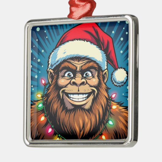 Funny Christmas Sasquatch Bigfoots Metalen Ornament (Links)