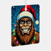 Funny Christmas Sasquatch Personalized Metalen Ornament (Voorkant Rechts)