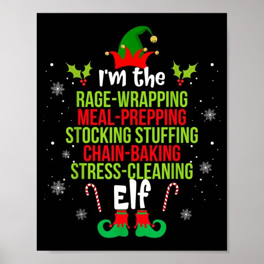 Funny Christmas Shirt For Women I'm The Rage Wrapn Poster (Voorkant)