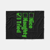 Funny Christmas Shirt Hilarious Nice Naughty I Tri Fleece Deken (Voorkant (Horizontaal))