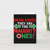 Funny Christmas Shirts, Dear Santa They’re The Nau Kaart (Voorkant)