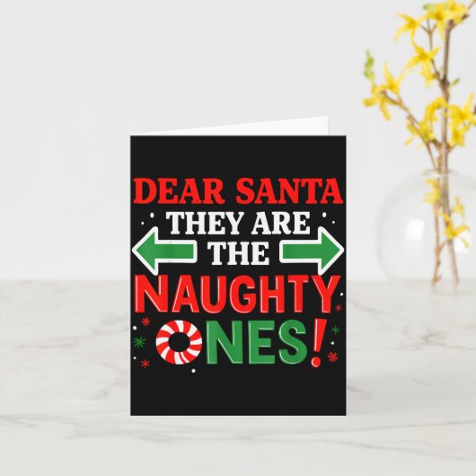 Funny Christmas Shirts, Dear Santa They’re The Nau Kaart (Gele Bloem)