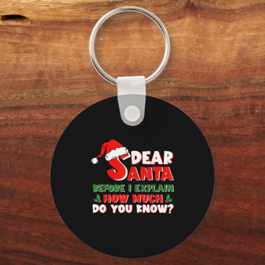 Funny Christmas Shirts Kids Adults Santa I Can Exp Sleutelhanger (Voorkant)