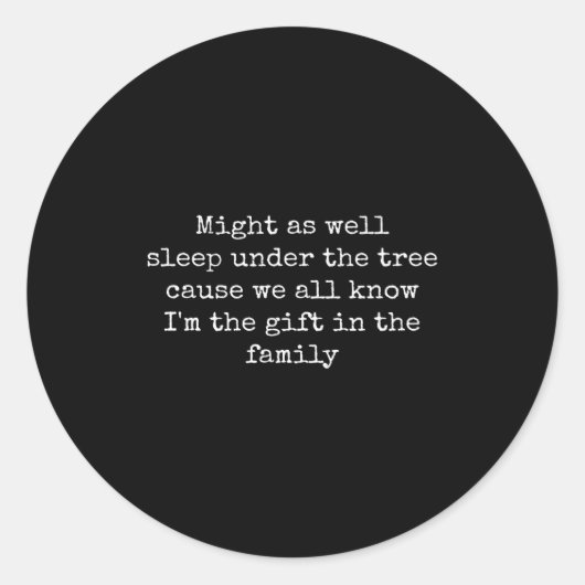 Funny Christmas Shirts Men Women Kids Tee Christma Ronde Sticker (Voorkant)