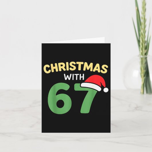 Funny Christmas Shirts With 67 Meme Trendy Joke Ge Kaart (Voorkant)