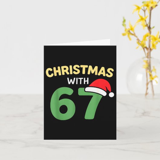 Funny Christmas Shirts With 67 Meme Trendy Joke Ge Kaart (Gele Bloem)