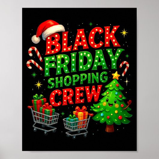 Funny Christmas Shopng Crew  Poster (Voorkant)