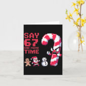 Funny Christmas Six Seven Meme Say 67 One Humor Mo Kaart (Gele Bloem)