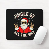 Funny Christmas Six Seven Santa Rock N' Roll Hands Muismat (Met muis)