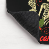 Funny Christmas Skeleton Champagne And Candy Canes Muismat (Hoek)