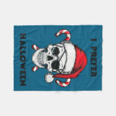 Funny Christmas Skeleton I Prefer Halloween  Fleece Deken (Voorkant (Horizontaal))