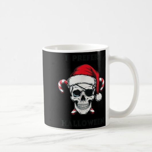 Funny Christmas Skeleton I Prefer Halloween Koffiemok (Rechts)