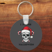 Funny Christmas Skeleton I Prefer Halloween Sleutelhanger (Voorkant)