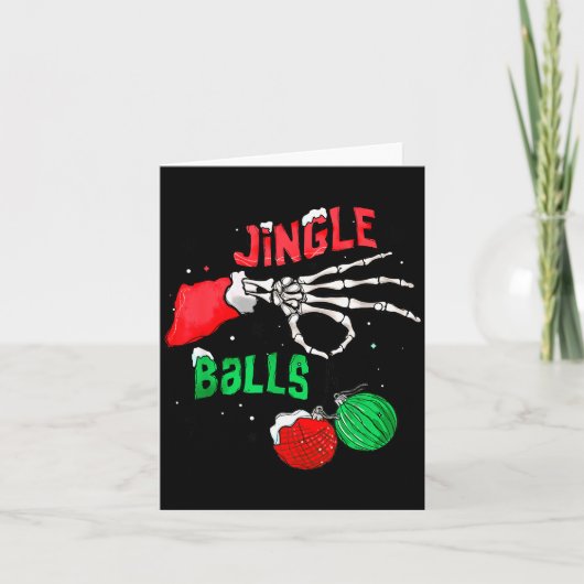 Funny Christmas Skeleton Jingle Funny Xmas Matchin Kaart (Voorkant)