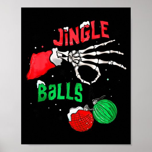 Funny Christmas Skeleton Jingle Funny Xmas Matchin Poster (Voorkant)