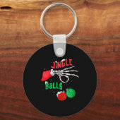Funny Christmas Skeleton Jingle Funny Xmas Matchin Sleutelhanger (Voorkant)