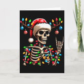Funny Christmas Skeleton Santa Hat Xmas Vibes For Kaart (Voorkant)