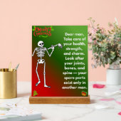 Funny Christmas Skeleton Wishes for man Acryl Bord (Huwelijk)