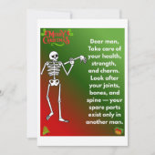 Funny Christmas Skeleton Wishes for man Feestdagenkaart (Voorkant)