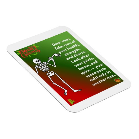 Funny Christmas Skeleton Wishes for man Magneet (Rechterzijde)