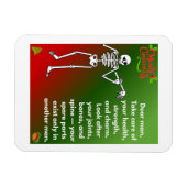 Funny Christmas Skeleton Wishes for man Magneet (Horizontaal)